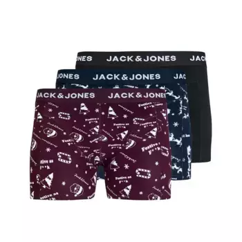 Боксеры 3 шт Jack & Jones Snowflake, разноцветный