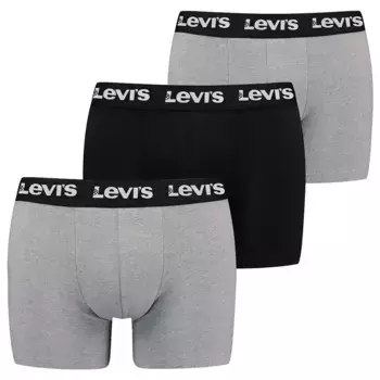Боксеры 3 шт Levi's Repeat Logo Brief, черный