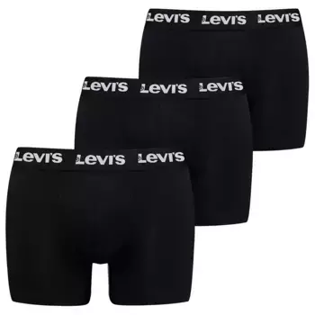 Боксеры 3 шт Levi's Repeat Logo Brief, черный