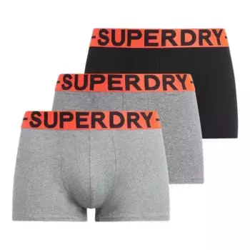 Боксеры 3 шт Superdry M3110450B Trunk, черный