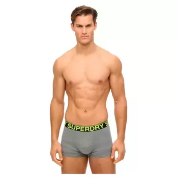 Боксеры 3 шт Superdry M3110450B Trunk, серый