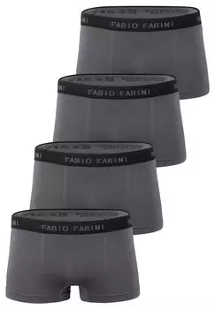 Боксеры 4ER PACK MIKROFASER RETROSHORTS BOXER ENG ANLIEGEND Fabio Farini, темно-серый