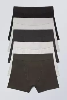 Боксеры, 5 шт Weekday, черный