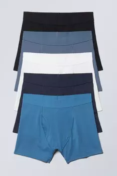 Боксеры, 5 шт. Weekday, синий