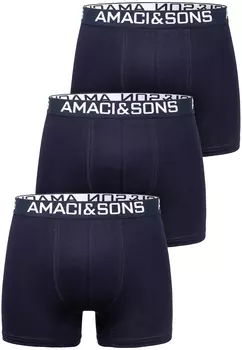 Боксеры Amaci&Sons 3 шт, цвет Navyblau/Navyblau