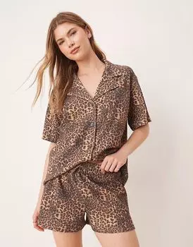 Боксеры ASOS DESIGN с вафельным леопардовым принтом