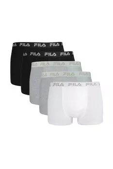 Боксеры без выкройки - 5 пар Fila, черный