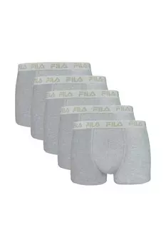 Боксеры без выкройки - 5 пар Fila, серый