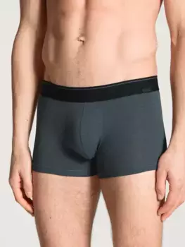 Боксеры CALIDA "Cotton Stretch", шорты-боксеры, трусы с мягким поясом, плавки с тонкими полосками, цвет Vintage Indigo