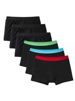 Боксеры Calida short 6er Pack, цвет schwarz/schwarz/grn/blau/rot
