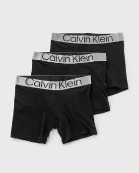Боксеры Calvin Klein Underwear Sustain Steel Cotton Boxer Brief 3-Pack, черный