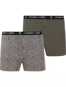 Боксеры Charles Colby 2er Pack LORD HAWKINS, цвет khaki gemustert