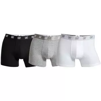 Боксеры CR7 Basic Trunk AOP, набор из 3 шт. F2714, цвет White/Greymelange/Black