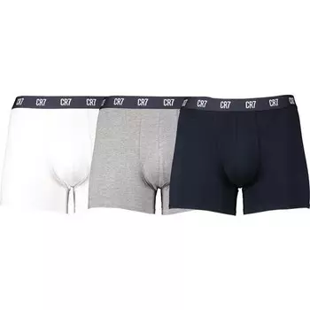 Боксеры CR7 Basic Trunk AOP, набор из 3 шт. F2714, цвет Grey M./White/Navy
