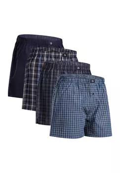 Боксеры DANISH ENDURANCE Boxershorts Organic Woven Boxers, цвет blue/grey mix