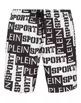 Боксеры для пляжа PLEIN SPORT, белый/черный