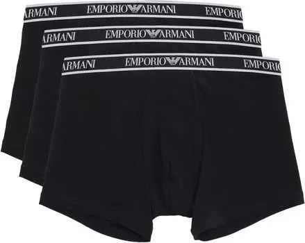 Боксеры Emporio Armani Core Logoband 3-Pack Boxer, цвет Black/Black/Black