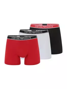 Боксеры Emporio Armani, цвет Red/Black/Natural White