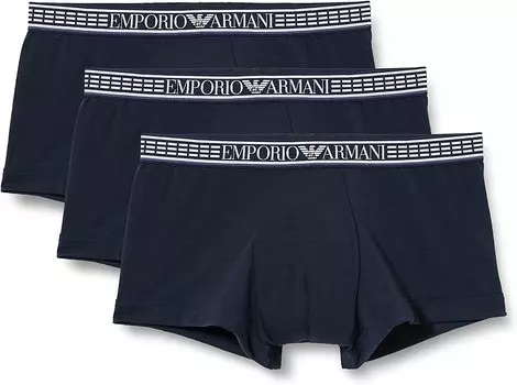 Боксеры Emporio Armani Emporio Armani Boxershorts 3 Pack Trunk, темно-синий