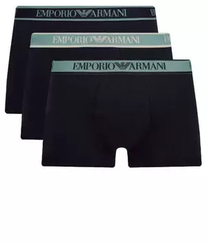 Боксеры Emporio Armani с логотипом 3 шт, синий