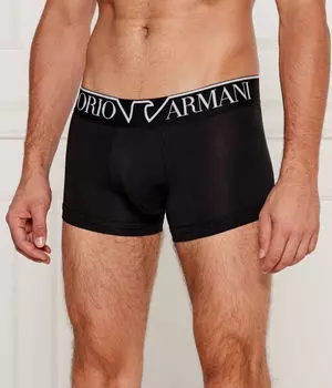 Боксеры Emporio Armani с принтом на резинке, черный