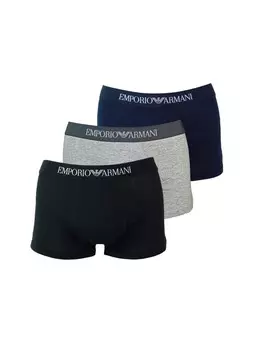 Боксеры Emporio Armani Trunk, цвет navy, grau, schwarz