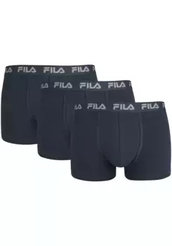 Боксеры Fila (3 шт. в упаковке), с эластичным поясом с логотипом, цвет морской волны