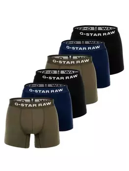 Боксеры G-Star Raw short 6er Pack, цвет blau/schwarz/grn