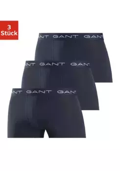 Боксеры Gant (3 шт.), пояс с тканым логотипом, цвет морской волны