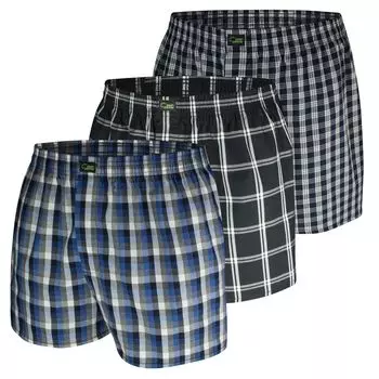 Боксеры green panther Webboxershorts 3 шт, цвет Schwarz / Blau
