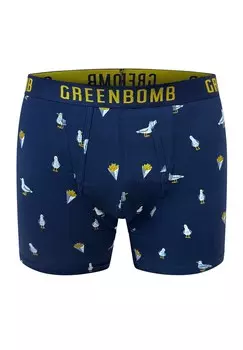 Боксеры GREENBOMB Animal Seagull Fries, темно-синий