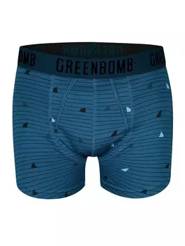 Боксеры GREENBOMB Animal Shark Fin, цвет Sapphire/Sky blue