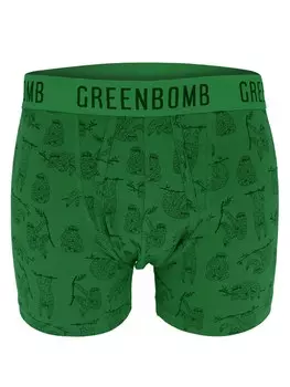 Боксеры GREENBOMB Animal Sloth Hang, цвет Green/Dark green