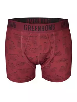 Боксеры GREENBOMB Animal Sloth Hang, красный