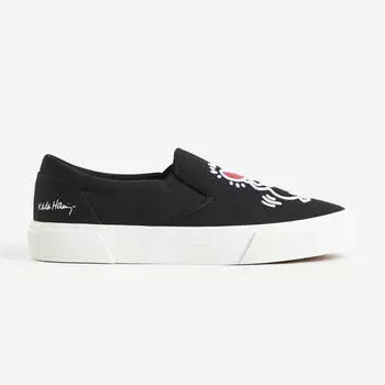 Боксеры H&amp;M Keith Haring Embroidered Slip-on, черный