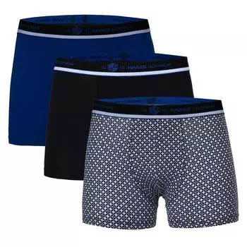Боксеры Haasis Bodywear 3er-Set: Pants, цвет schwarz/royal
