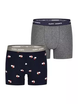 Боксеры Happy Shorts Xmas, цвет mottled grey/Black