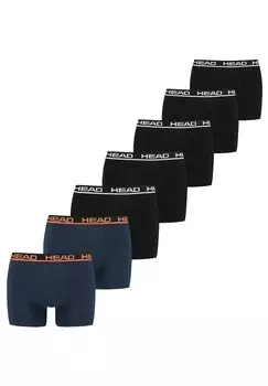 Боксеры HEAD Boxershorts 7 шт, цвет 318 - black/orange