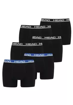 Боксеры HEAD Boxershorts Head Basic Boxer 6P, цвет Black/Black Blue