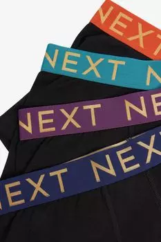 Боксеры-хипстеры с черным поясом разных цветов Next, черный