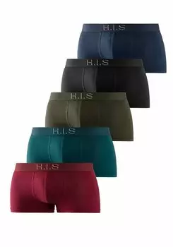 Боксеры HIS Boxershorts, цвет petrol, bordeaux, schwarz, olivgrn, navy