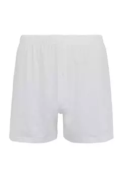 Боксеры, хлопок, ширинка, однотонные, мужские CALIDA, белый