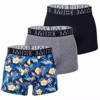 Боксеры HOM Boxershort 3 шт, цвет Schwarz/Blau/Grau