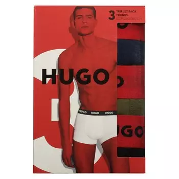 Боксеры HUGO 3 шт, синий