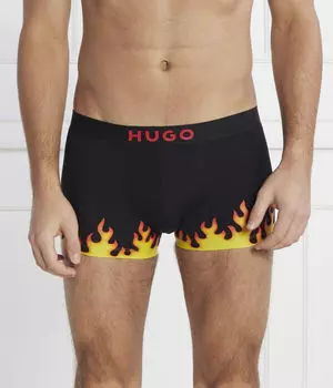 Боксеры Hugo Bodywear с огненным принтом, черный