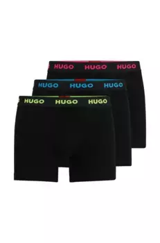 Боксеры HUGO Underwear "BOXERBR TRIPLET PACK" (3 шт. в упаковке, 3 шт. в упаковке), с этикеткой HUGO на поясе, цвет Open Miscellaneous971