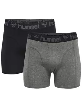 Боксеры Hummel 2er Pack Stretch Unterwsche, цвет grau-schwarz