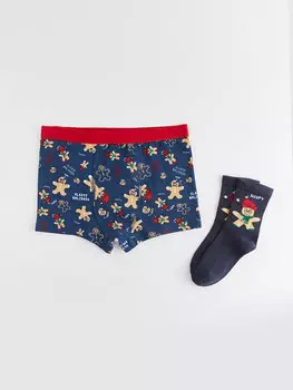 Боксеры и носки для мальчиков на новогоднюю тематику LCW Kids
