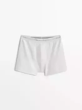 Боксеры из хлопка Massimo Dutti, белый