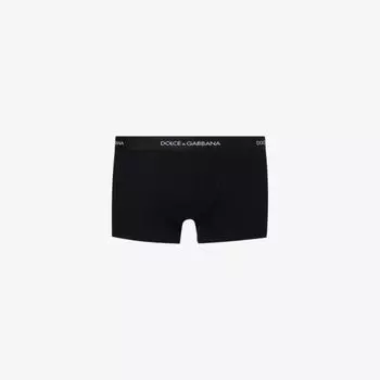 Боксеры из хлопкового джерси с логотипом на поясе Dolce & Gabbana, черный